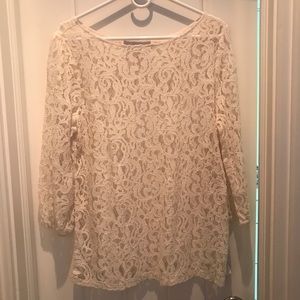 LOFT: cream linen blouse